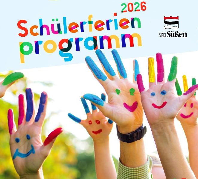 Schülerferienprogramm 2026 Mit Smileys bemalte Hände