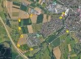 Ein Luftbild der Umleitungsstrecke